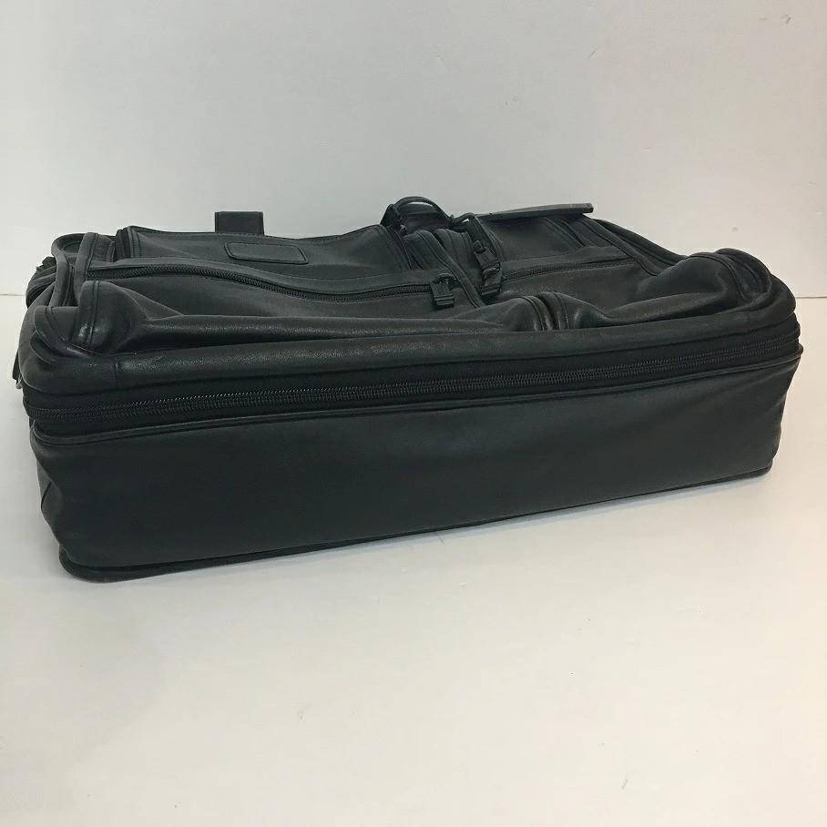 TUMI Organizer 2-Way Briefcase Black Leather Men Business Handbag