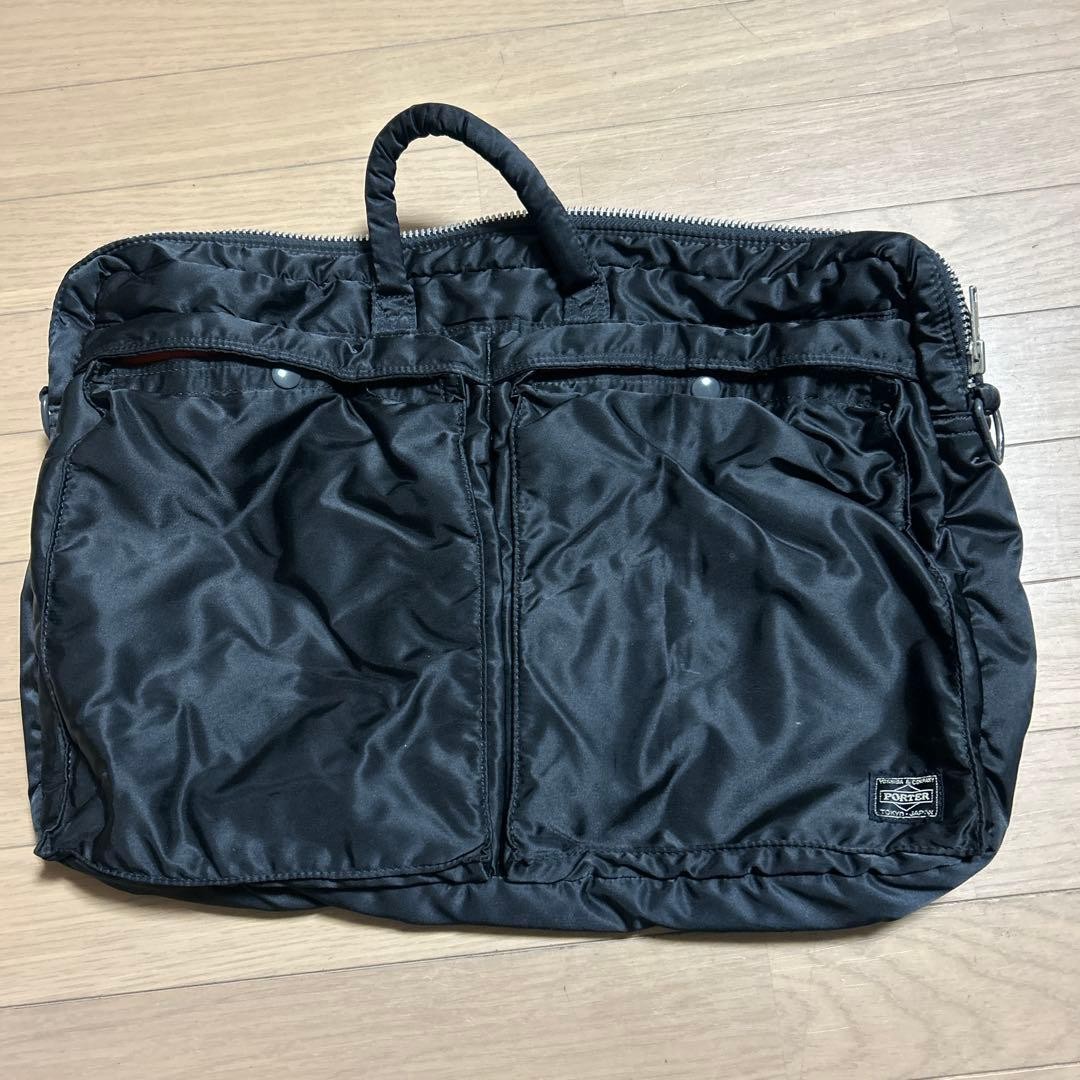 Porter Tanker Briefcase Business Bag Nylon Black 33cm Used