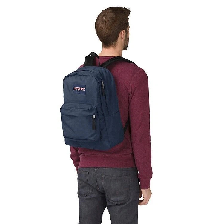 JanSport Superbreak Plus Backpack in Black for Work and Travel with Water Pocket
