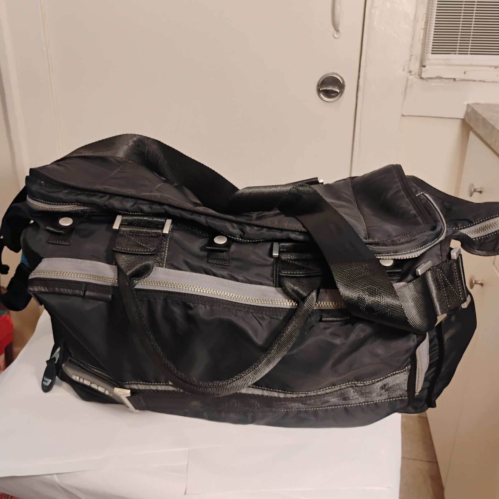 DIESEL Large Duffle-travel Black Mens Bag