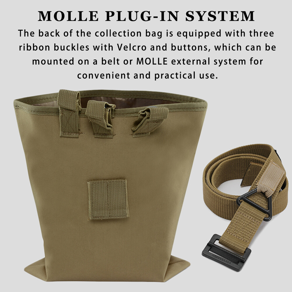 Tactical Molle Dump Pouch Foldable Drawstring Storage Bag Pouch Utility Pouch