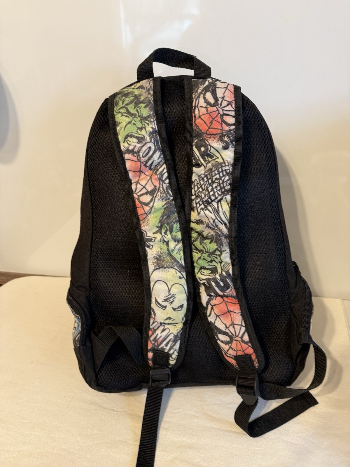 vintage Marvel Comics Backpack School Laptop Bag 2012 Ironman Hulk Spiderman