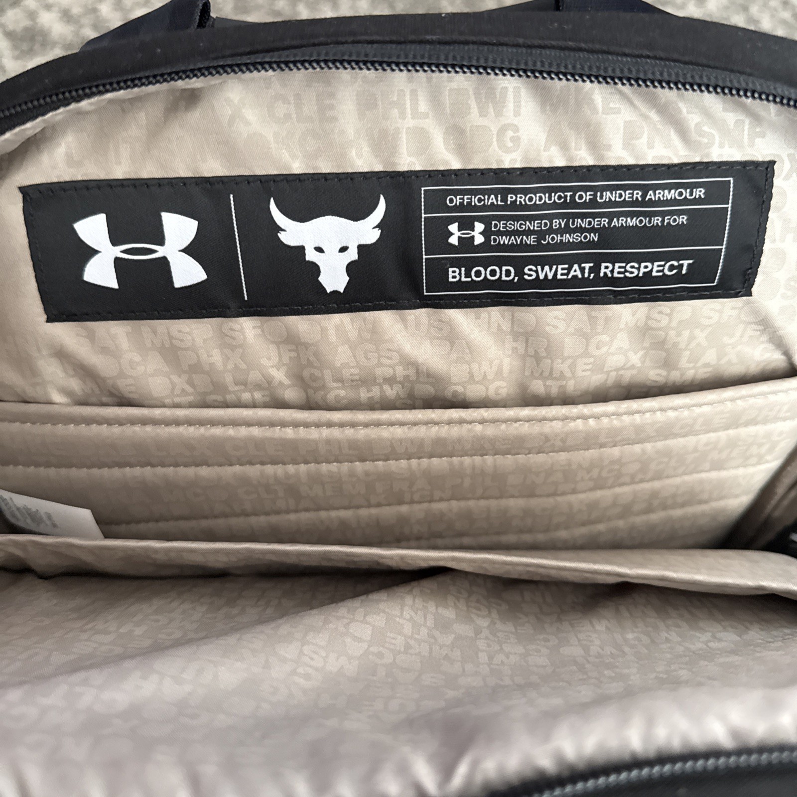 Under Armour UA Project Rock Pro Series Tactical Laptop Backpack Black 1306056-1