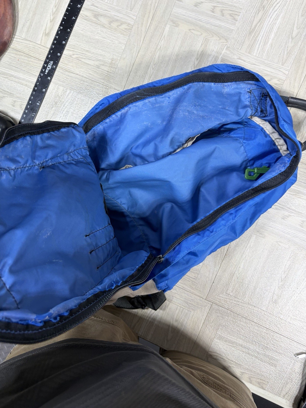The Original Boomer Bag Backpack Suede Bottom Book Back Vintage Blue Kangaroo