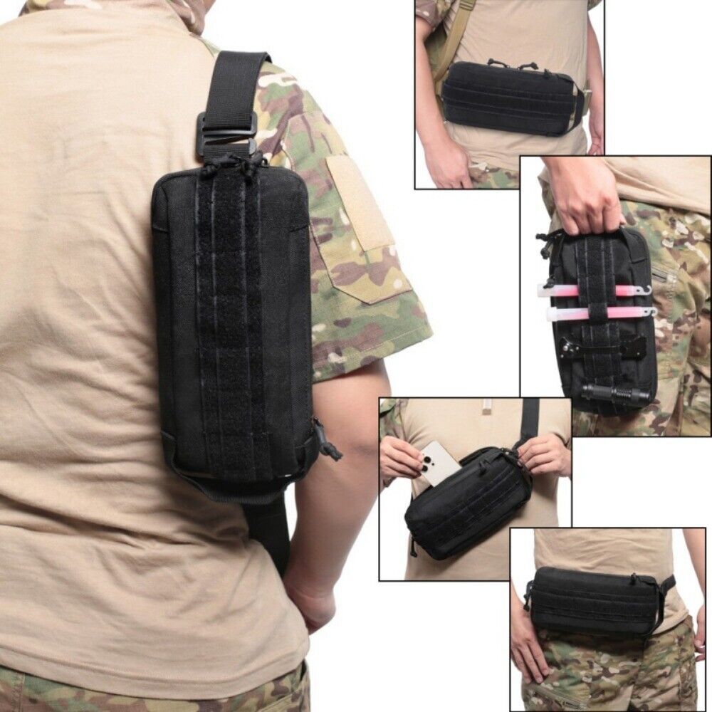 Tactical Compact Chest Pack Adjustable Shoulder Bag for Travel Outdoor Sports