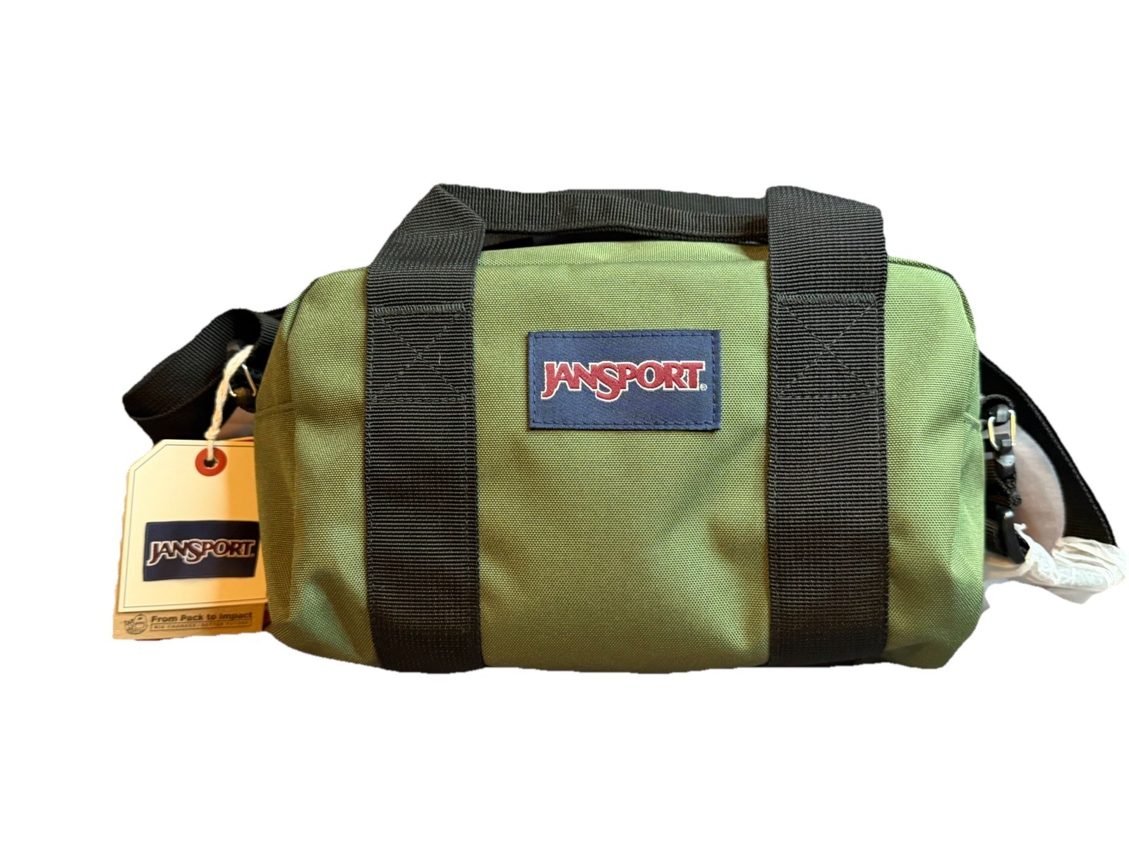 JanSport Weekender Mini Duffel Bag Cargo Green NWT JS0A85VQKM1 Small Duffle