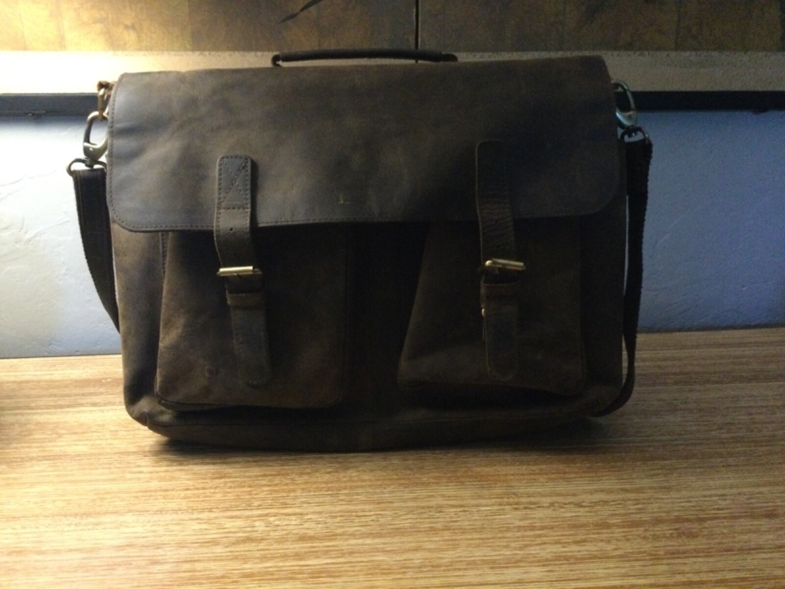Vintage KomalC leather messenger bag