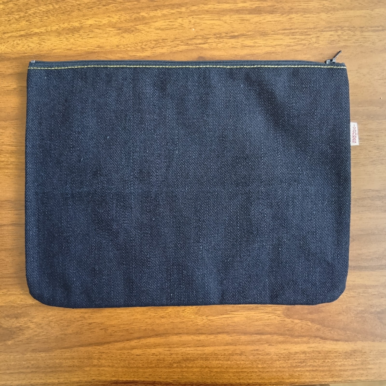 Samurai Jeans Indigo Denim Document Case Clutch Bag W11.5 H8.5 in