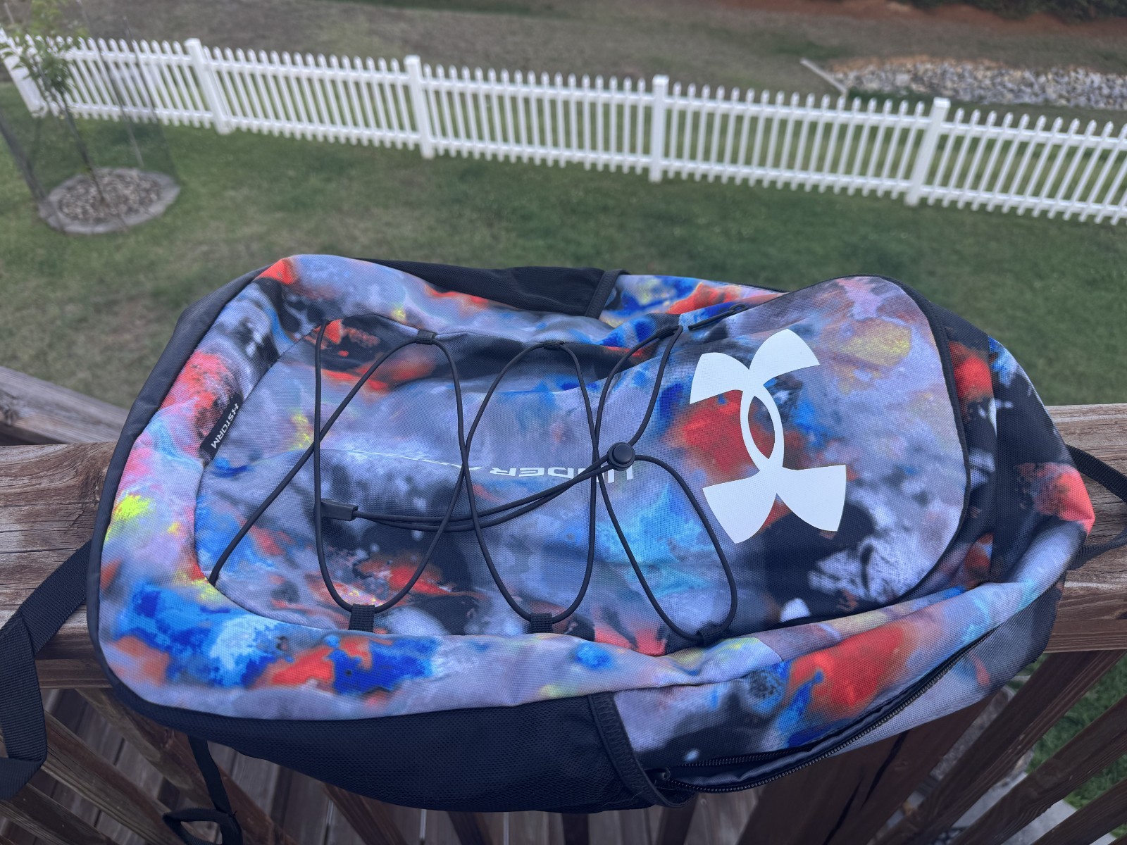 Under Armour Hustle 5.0 Backpack – Rare Multi Color Abstract Print – Style 13641