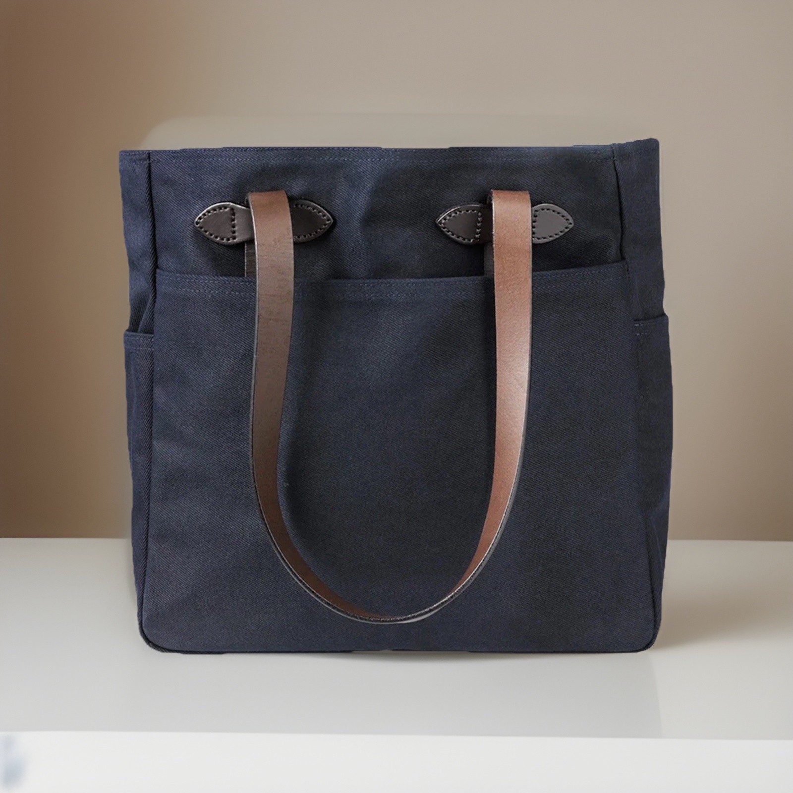 FILSON RUGGED TWILL TOTE BAG 11070260 MADE IN USA NAVY DARK BLUE WITHOUT ZIPPER