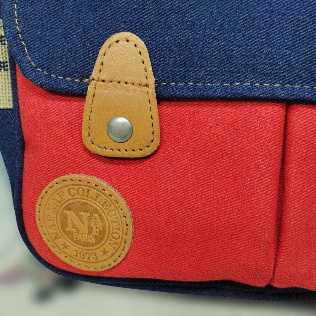 NAF NAF Shoulder Bag Navy Red Classic Retro Used