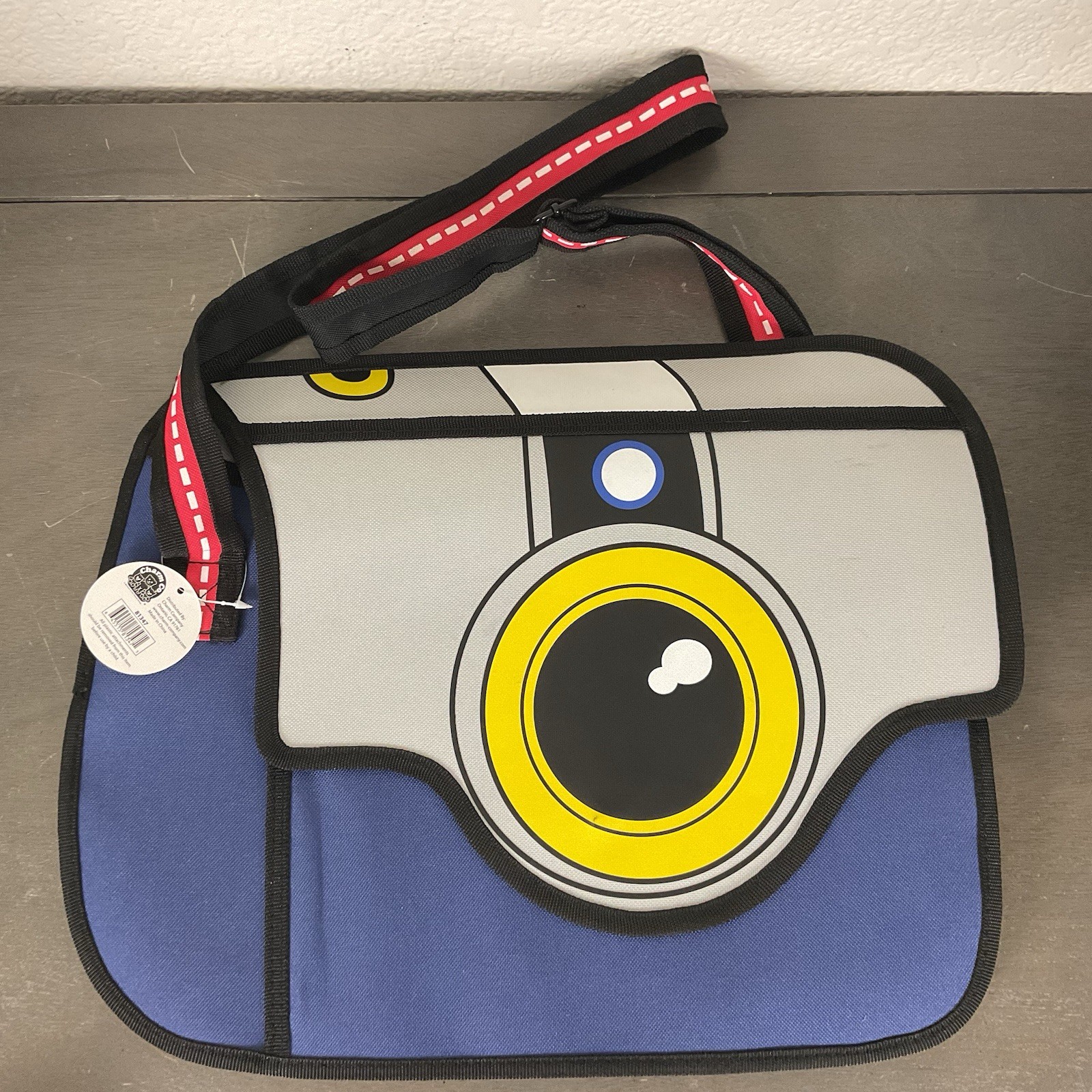 2D Toon Blue Camera Snap Cross Body Satchel Bag Charm Co. Toon Packs