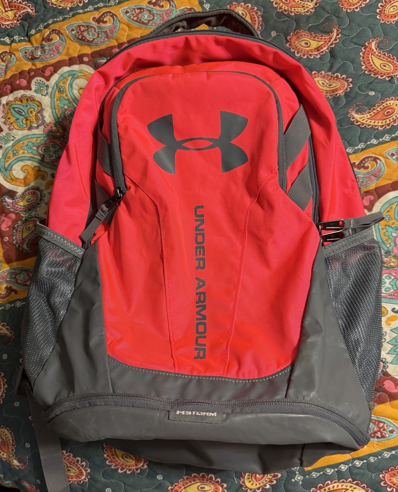 Under Armour UA Storm Hustle 3.0 Backpack Hot Pink/Gray Laptop School 1294720