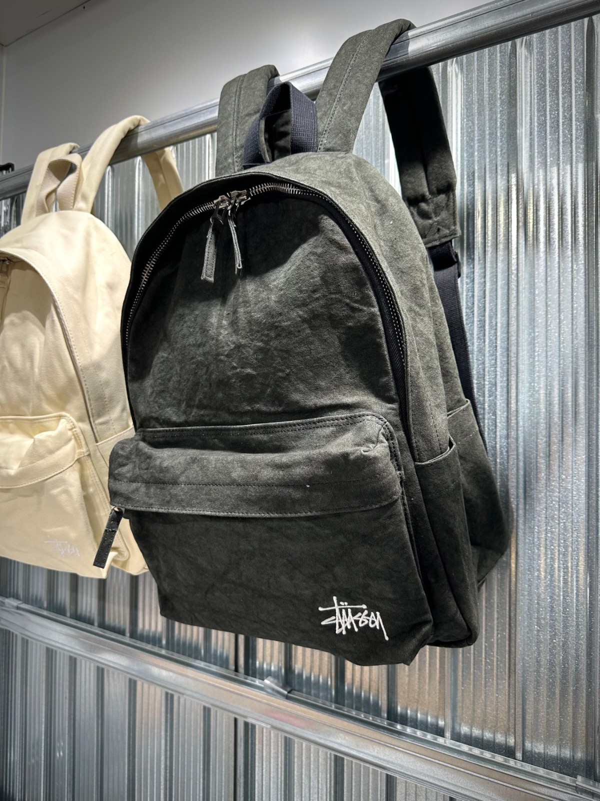 Stussy Canvas Backpack Washed Black 100% Authentic Brand New With Tags