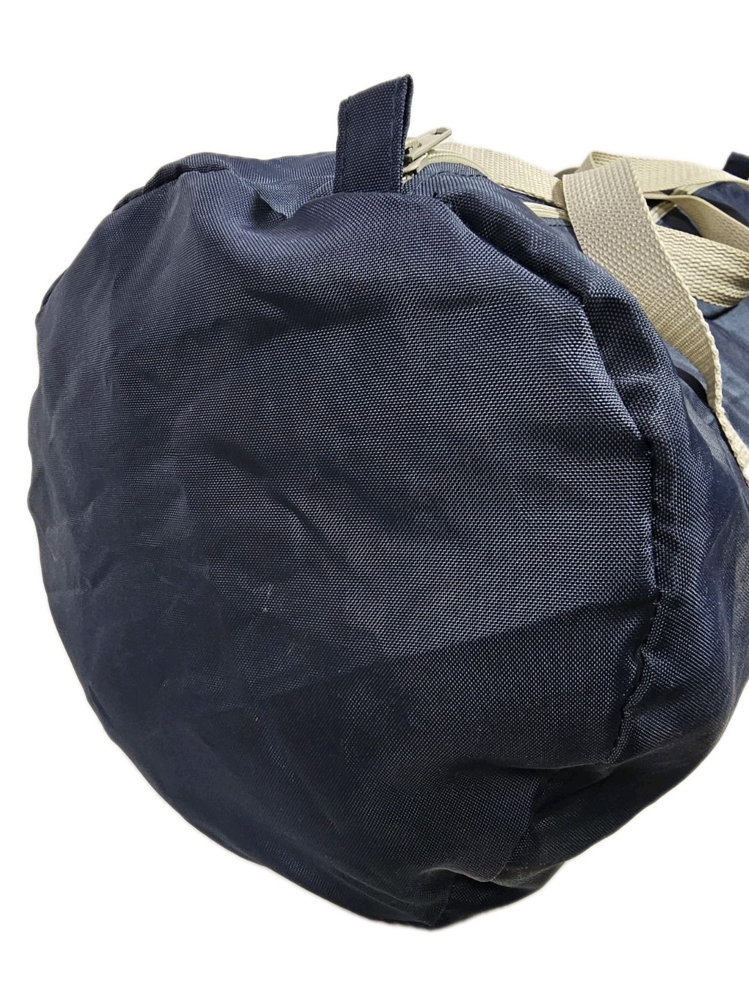American Eagle Outfitters AEO AE Duffle Bag Navy Blue Grey Carry Straps Round