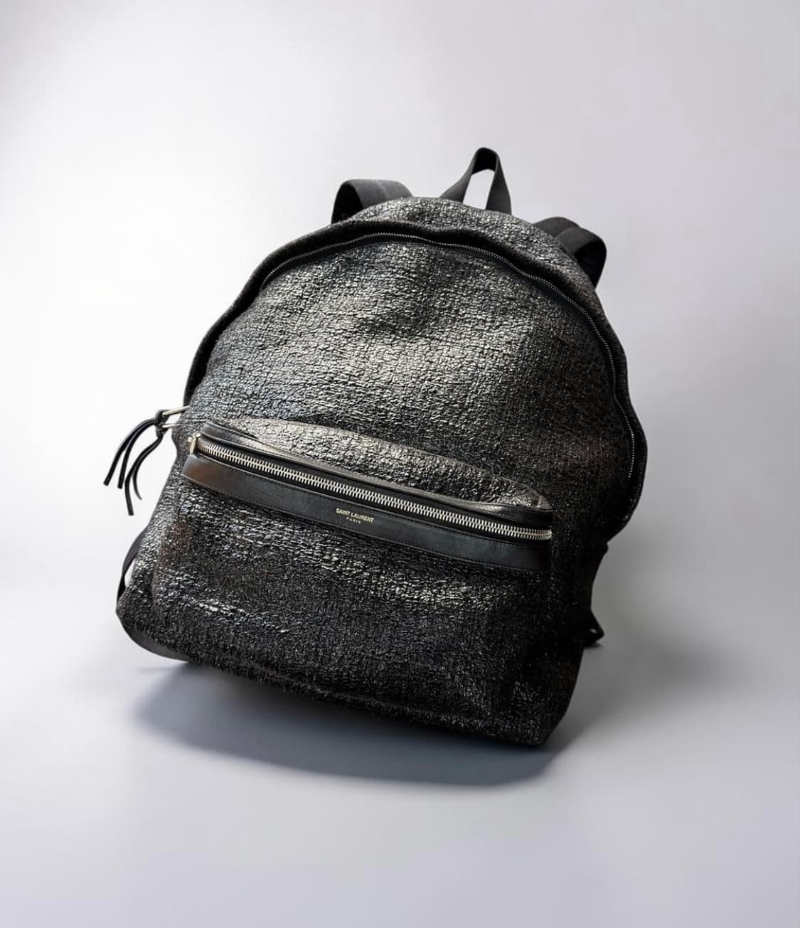 Saint Laurent Paris Hedi Slimane Crack Leather City Backpack