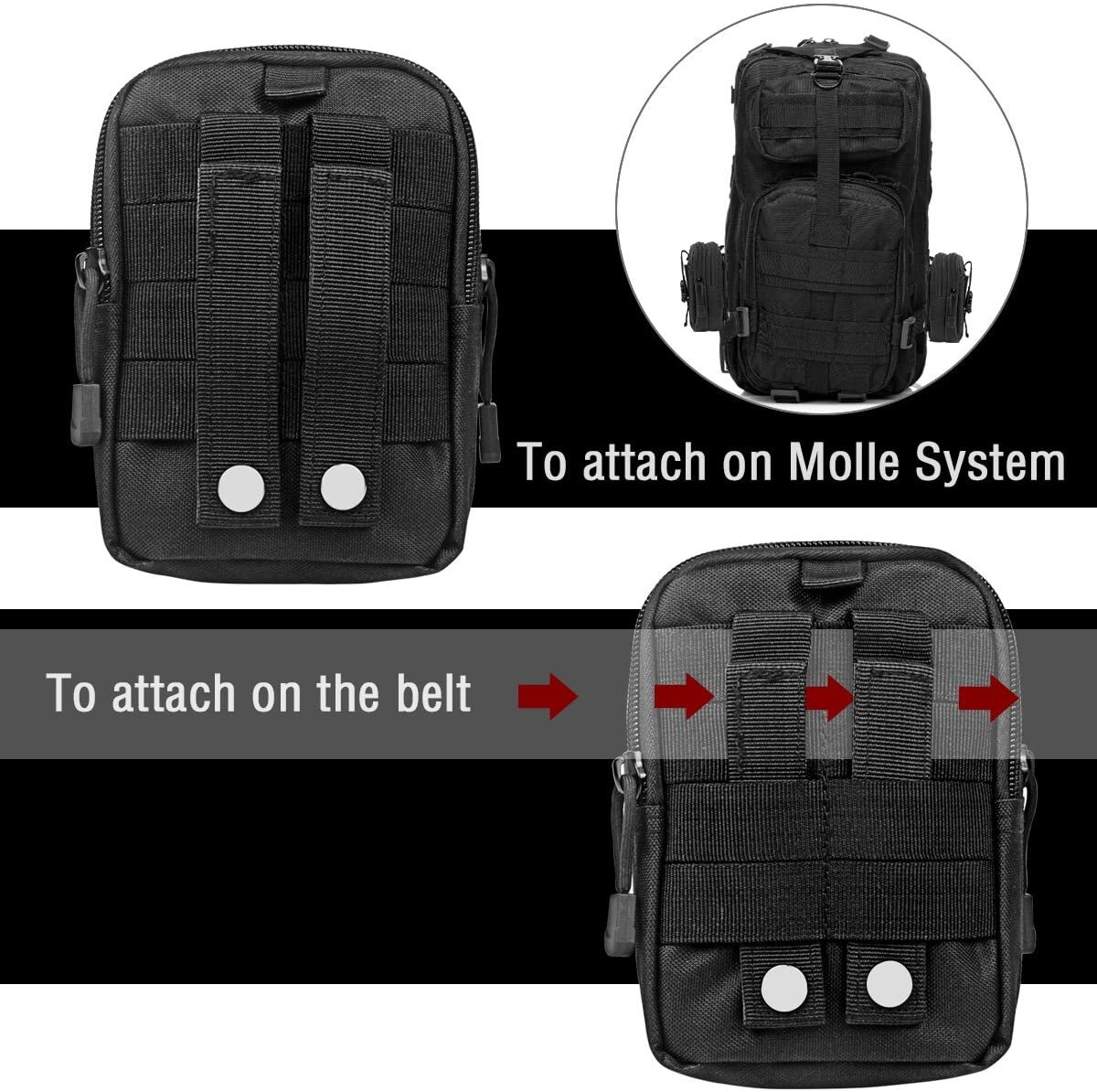 Tactical Molle Pouch Outdoor EDC Utility Gadget Waist Bag Phone Holster Holder