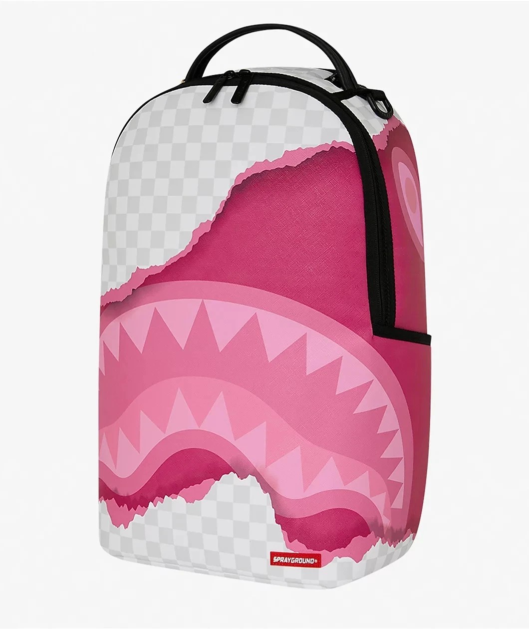 🔥🔥 Sprayground 3D Pink Tear BackpackNew Black Bookbag Large School Travel Bag