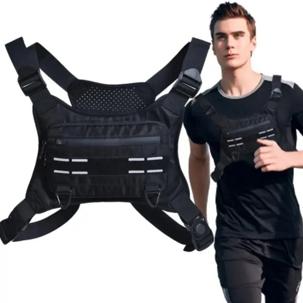 Sports Chest Bag Water Resistant Lightweight Front Chest Pack Running Vest Bag