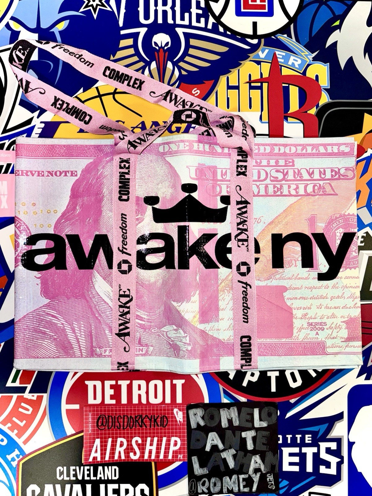 Pink/White Chase x Awake NY x ComplexCon 2025 Exclusive/Limited Edition Tote Bag