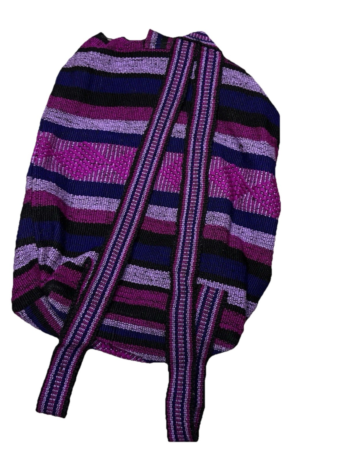 Lillo artisans Hippie Baja Beach Backpack purple Black Stripe
