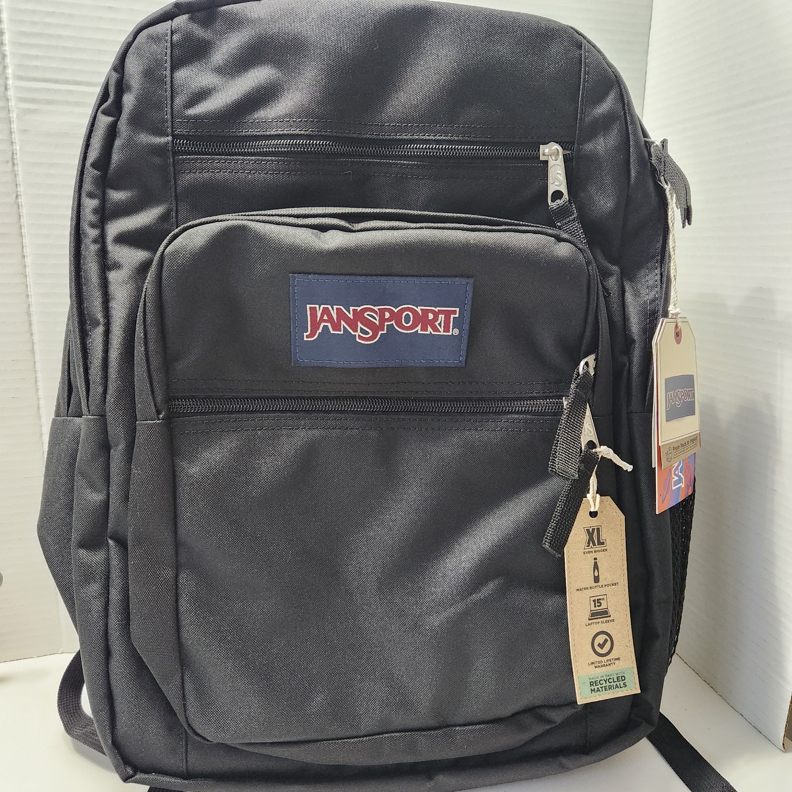 JanSport Big Student Backpack Black Minimalist Gorpcore Aesthetic NWT 34L Retro