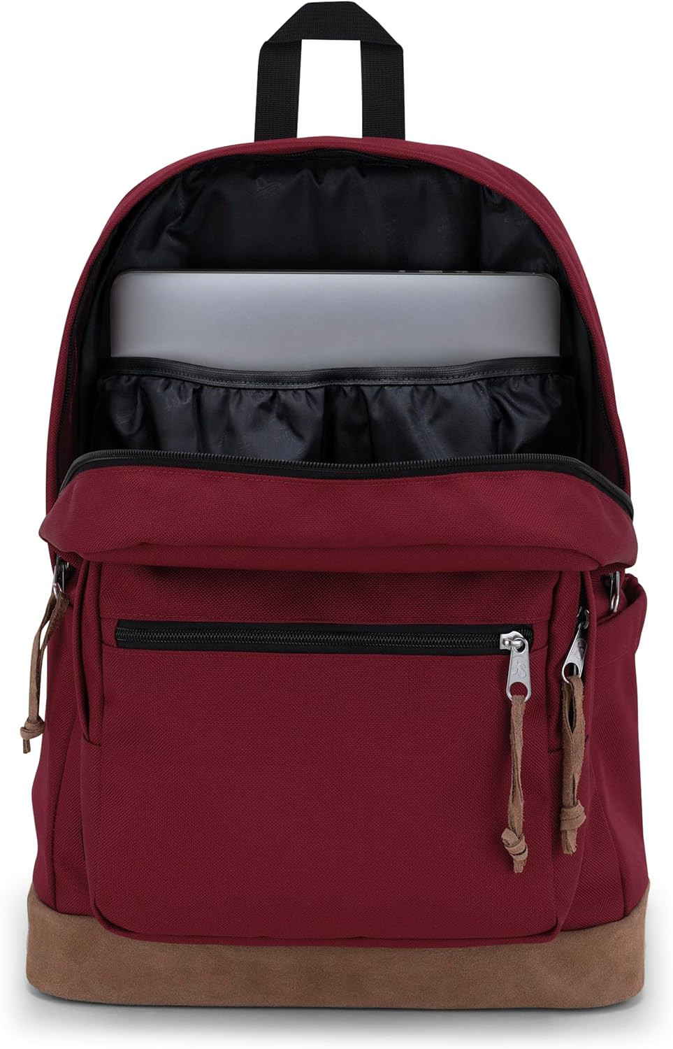 Stylish Red Right Pack Backpack with Padded Laptop Sleeve & Water Bottle Pocket