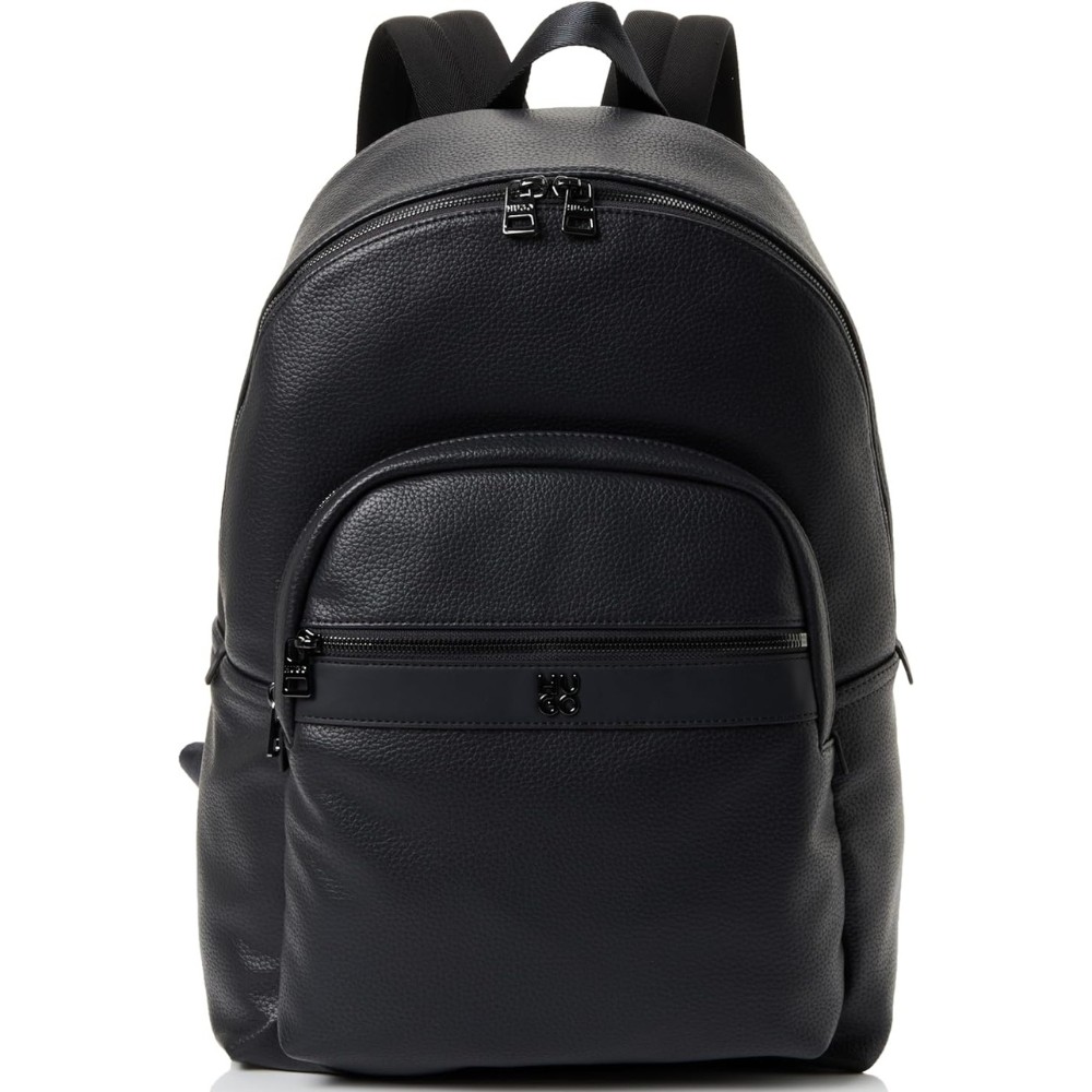 Hugo Mens Navy Quantic 13 Inch Adjustable Strap Classic Faux Leather Backpack