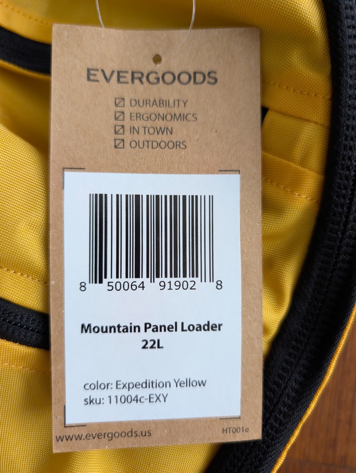 Evergoods Mountain Panel Loader MPL 22L, Expedition Yellow – New