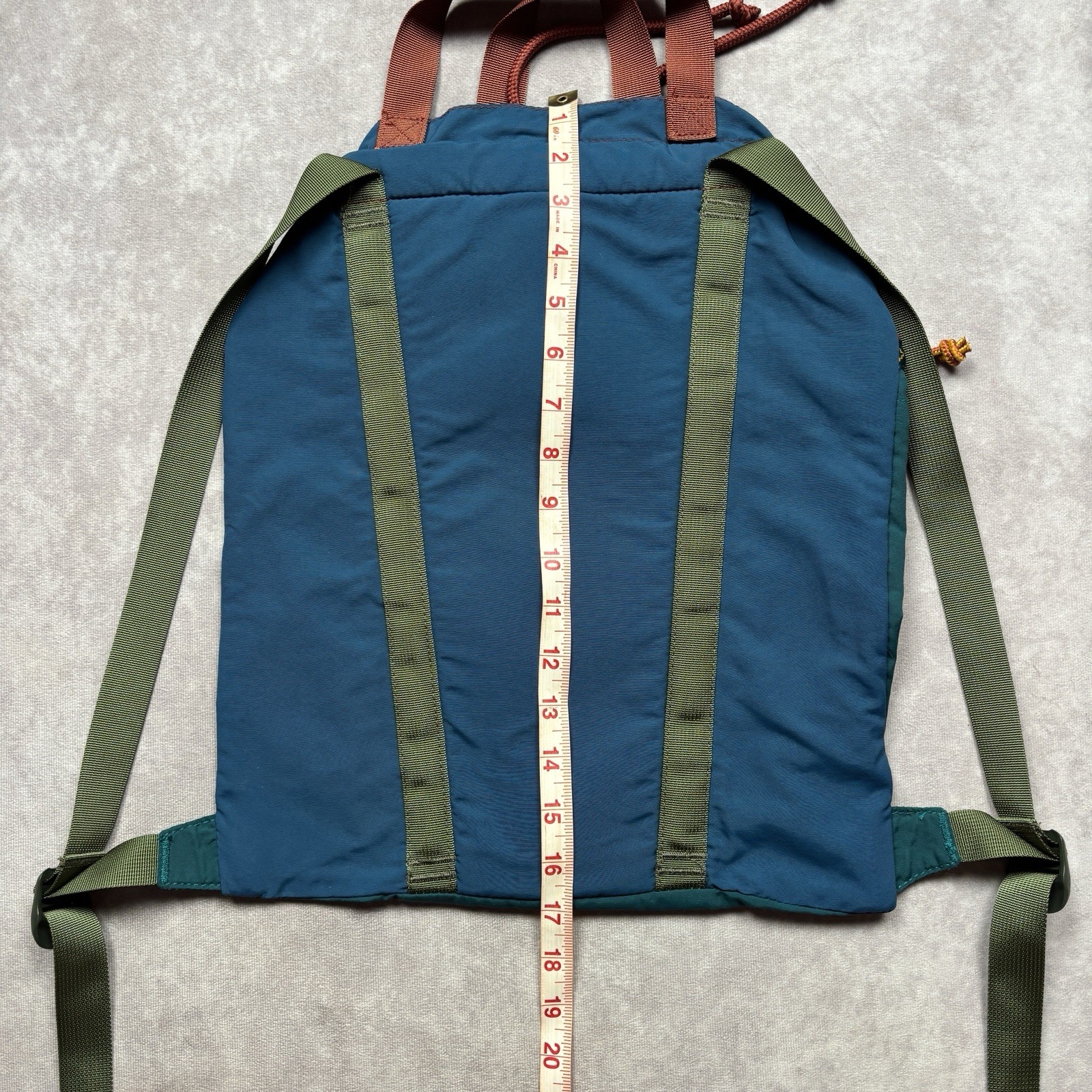 L.L.Bean Mountain Classic Drawstring Pack Backpack Brown Blue Green NWT Large