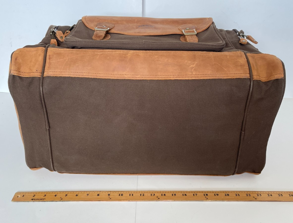 Cabela’s Vintage Battenkill Canvas & Leather Large Duffel Bag Luggage Filson