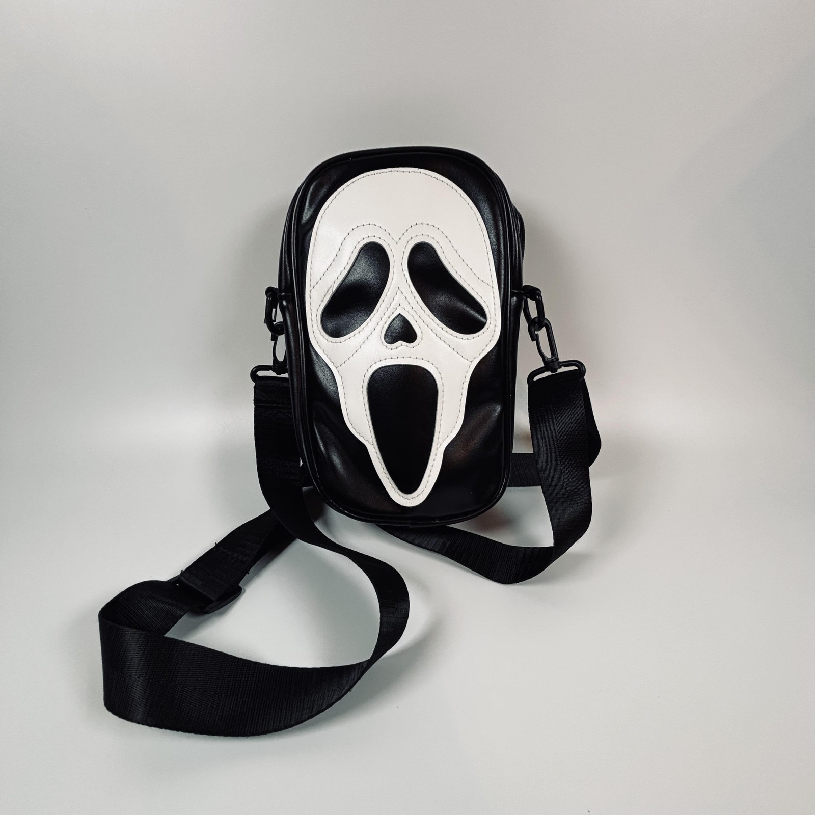 Scream Ghostface Crossbody Bag Unisex Black White Horror Halloween Shoulder