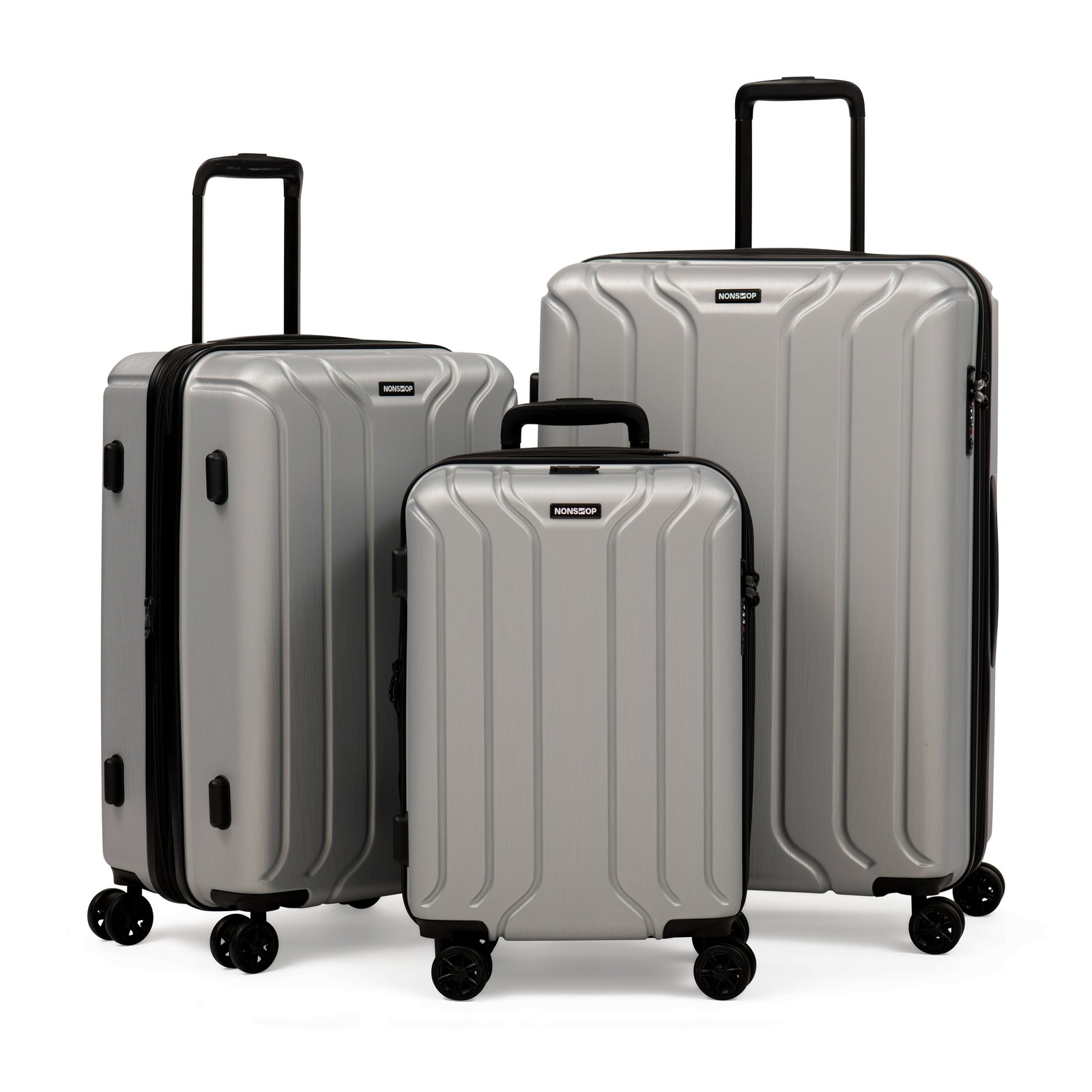 NONSTOP NEW YORK Luggage Expandable Spinner Wheels Travel Suitcase 3 Piece U28