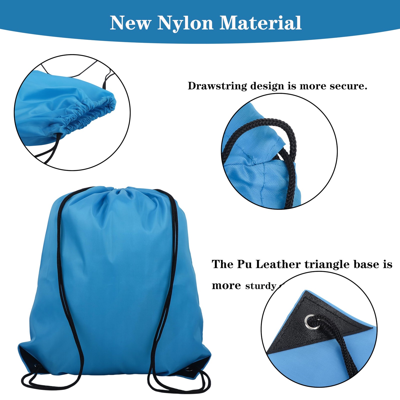 60 Pieces Drawstring Backpack Bags Sports Sackpack Bulk Cinch Gym Bag For Men…