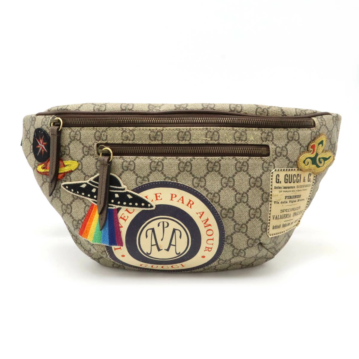 Gucci I i GG Supreme Courier Sherry Line Belt Bag Waist Applique 529711 r3_0701
