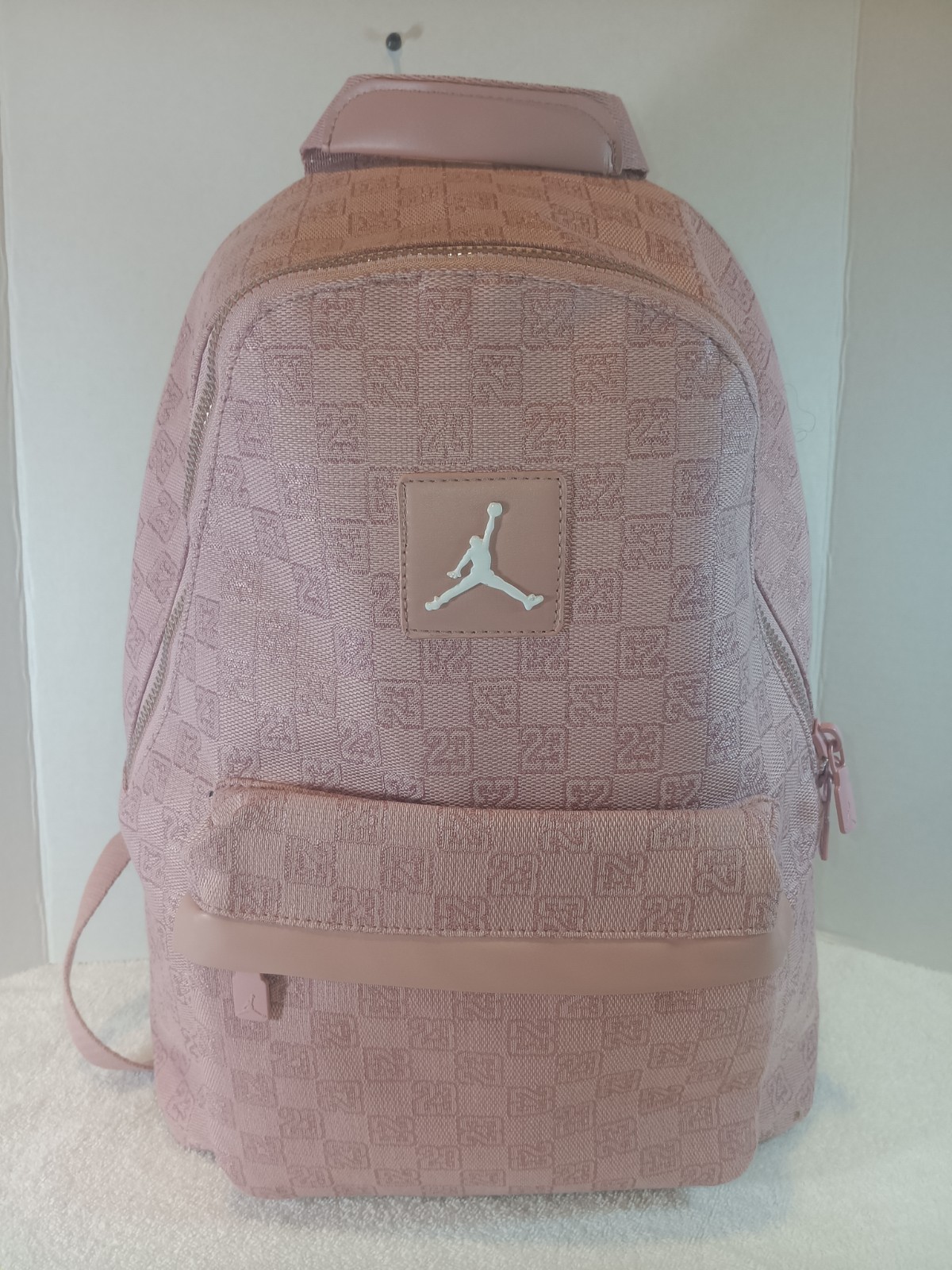 New Authentic Jordan Monogram Jumpman Backpack Pink Ice