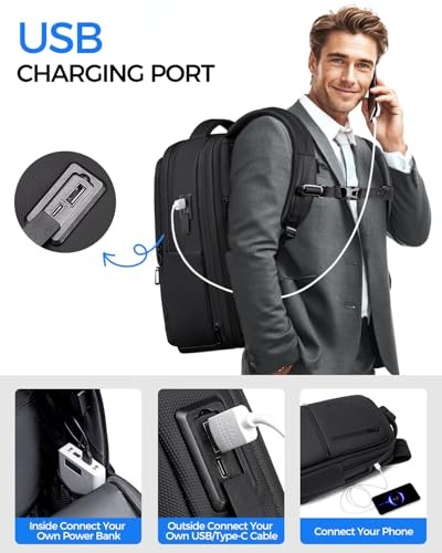 Expandable Travel Laptop Backpack, 15.6 Inch Computer Backpack Travel Backpack