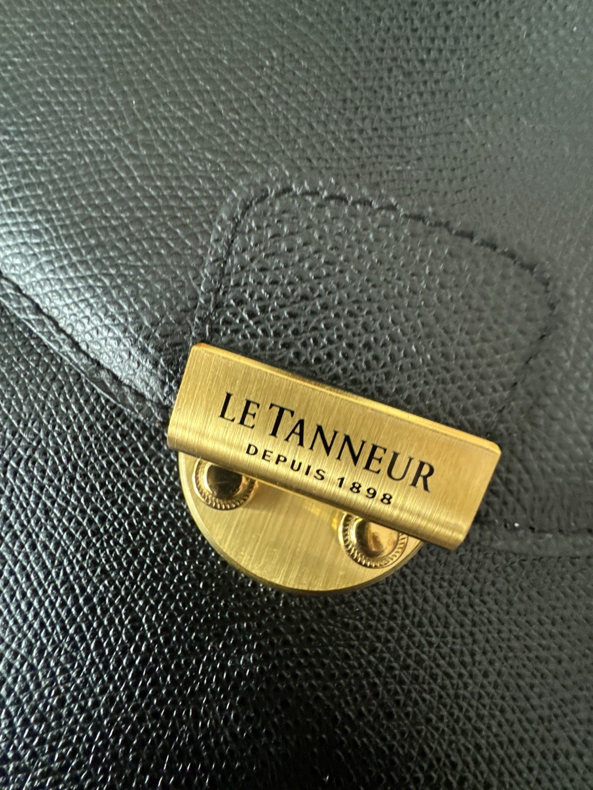 Le Tanneur Locking Leather Briefcase with Key Made in France Pebble Finish