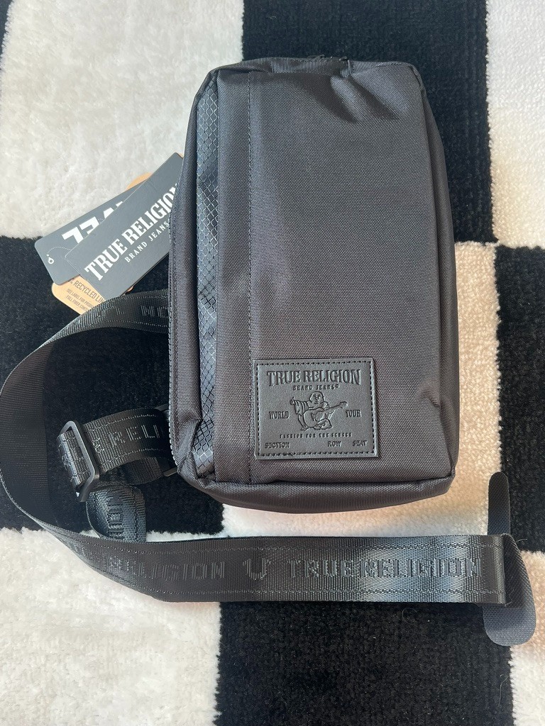 TRUE RELIGION YETA 2.0 BLACK CROSSBODY X-BODY SLING BAG UNISEX NEW AUTHENTIC
