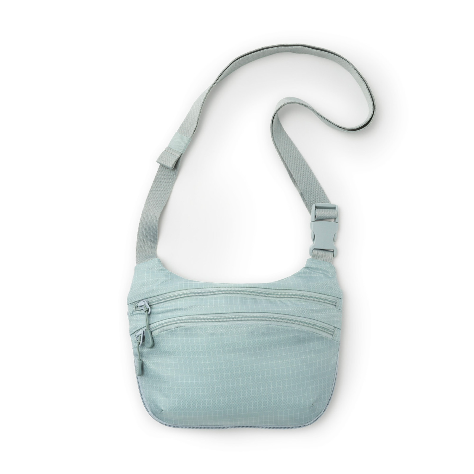 MUJI Water-Repellent Ripstop Mini Shoulder Sling Crossbody Bag Light Green NWT