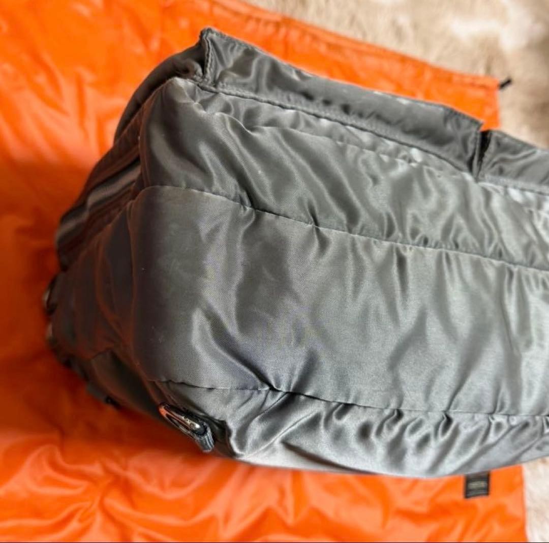 Authentic PORTER TANKER 2-Way 2-Layer Briefcase Silver Gray 30cm x 45cm x 10cm