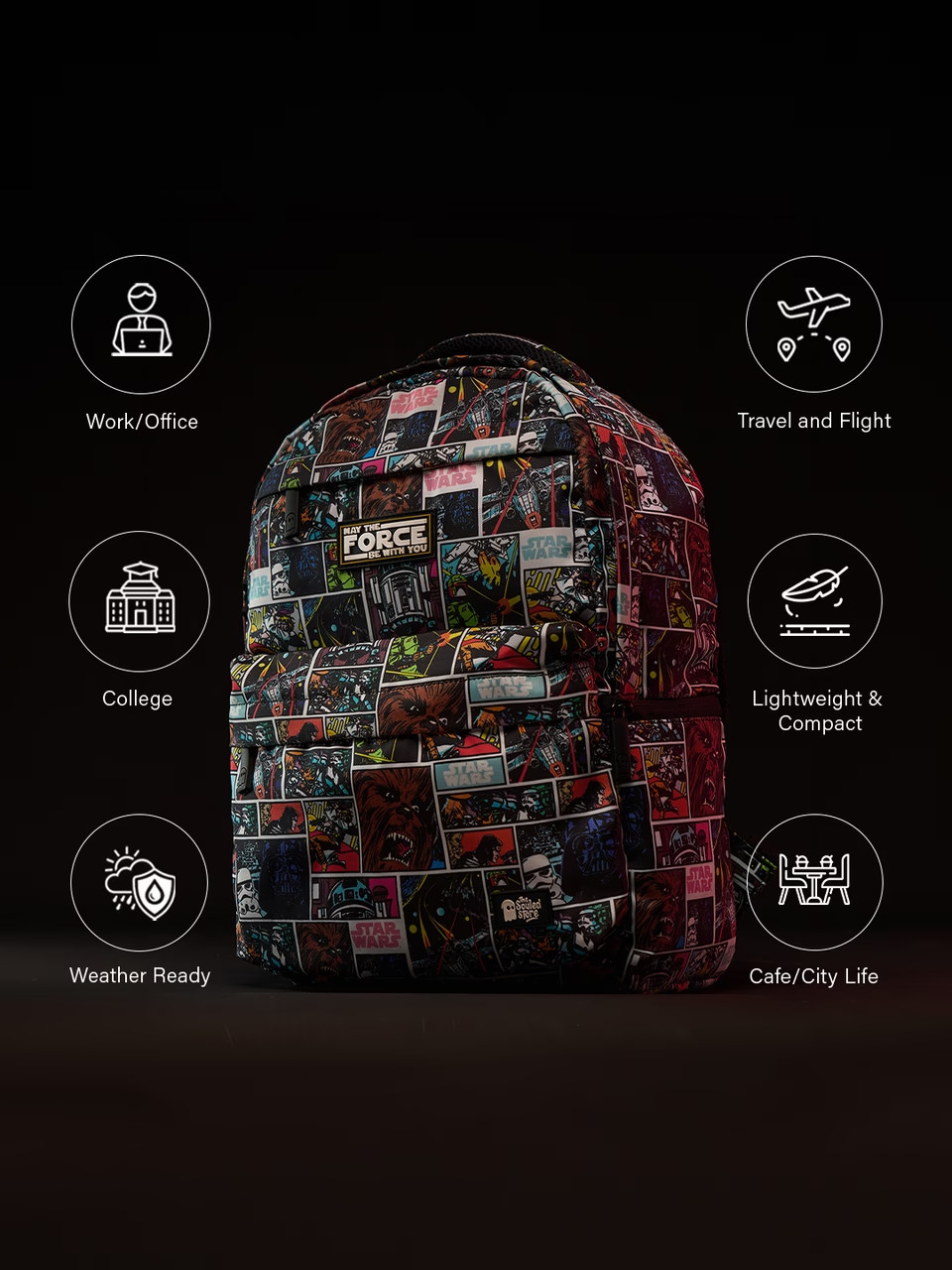 Star Wars Patterned Utility Gear Backpack Premium 15 in Laptop Fit Bag/Travel