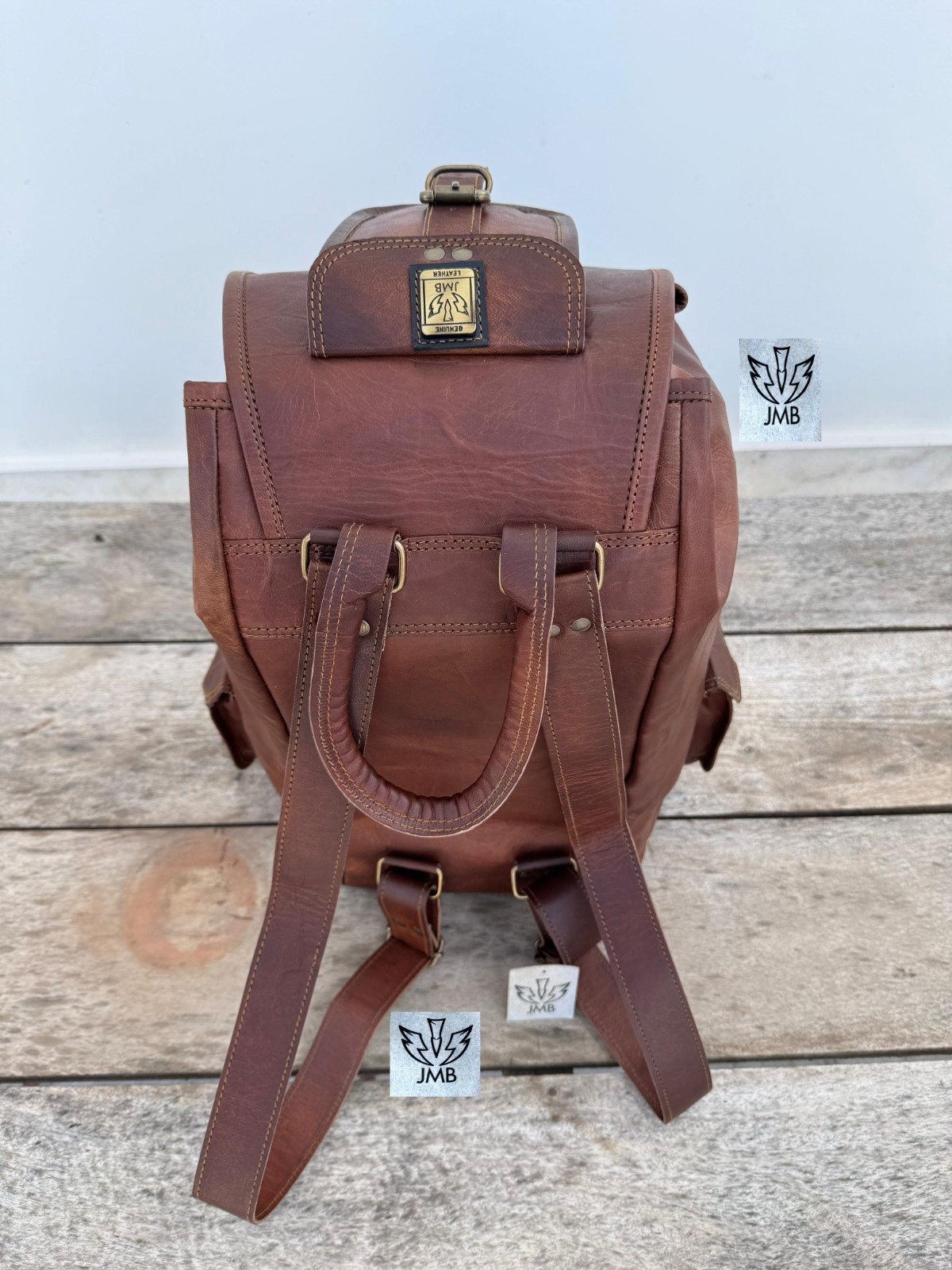 Genuine Leather Back Pack Rucksack Travel Bag For Men’s and Women’s