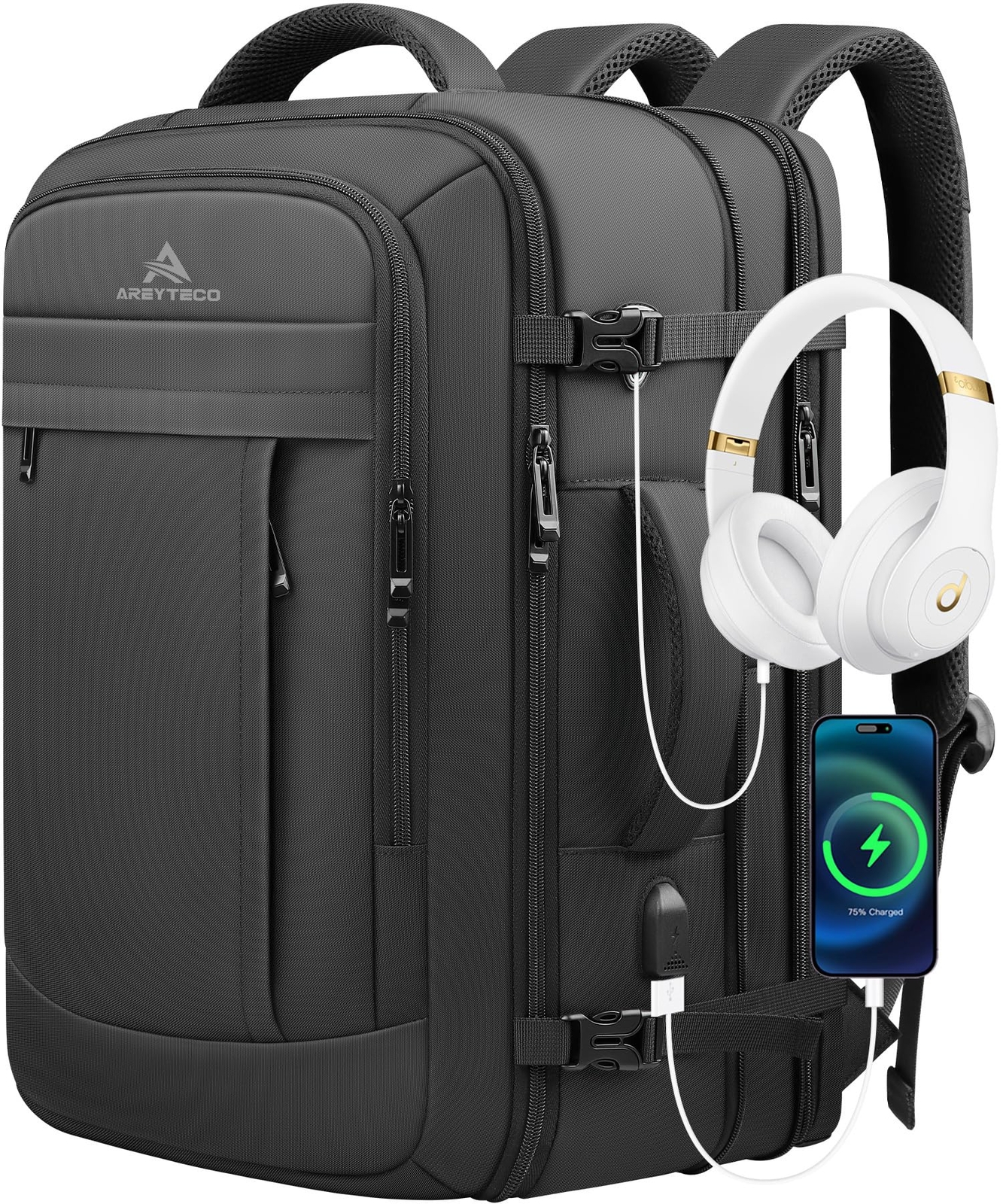 Travel Backpack Extra Large Backpack Carry On Backpack 50L Expandable Airline…