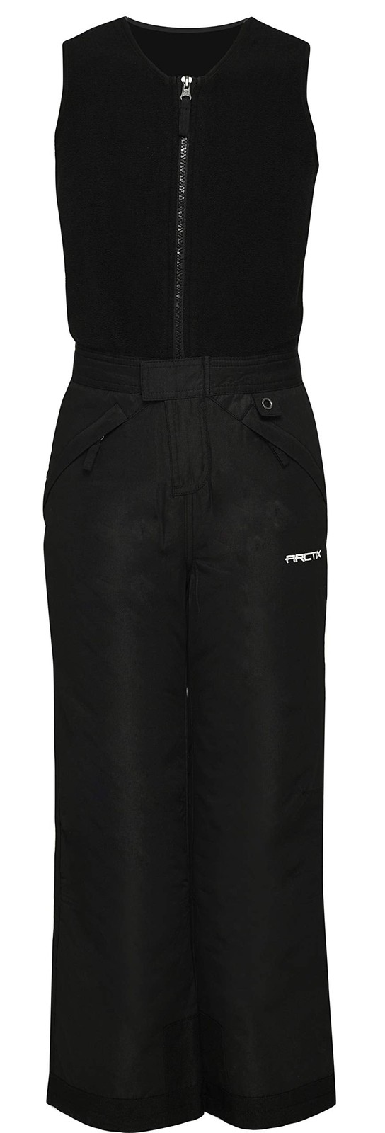 Arctix Kids Limitless Fleece Bib Overalls Black Large Husky U7