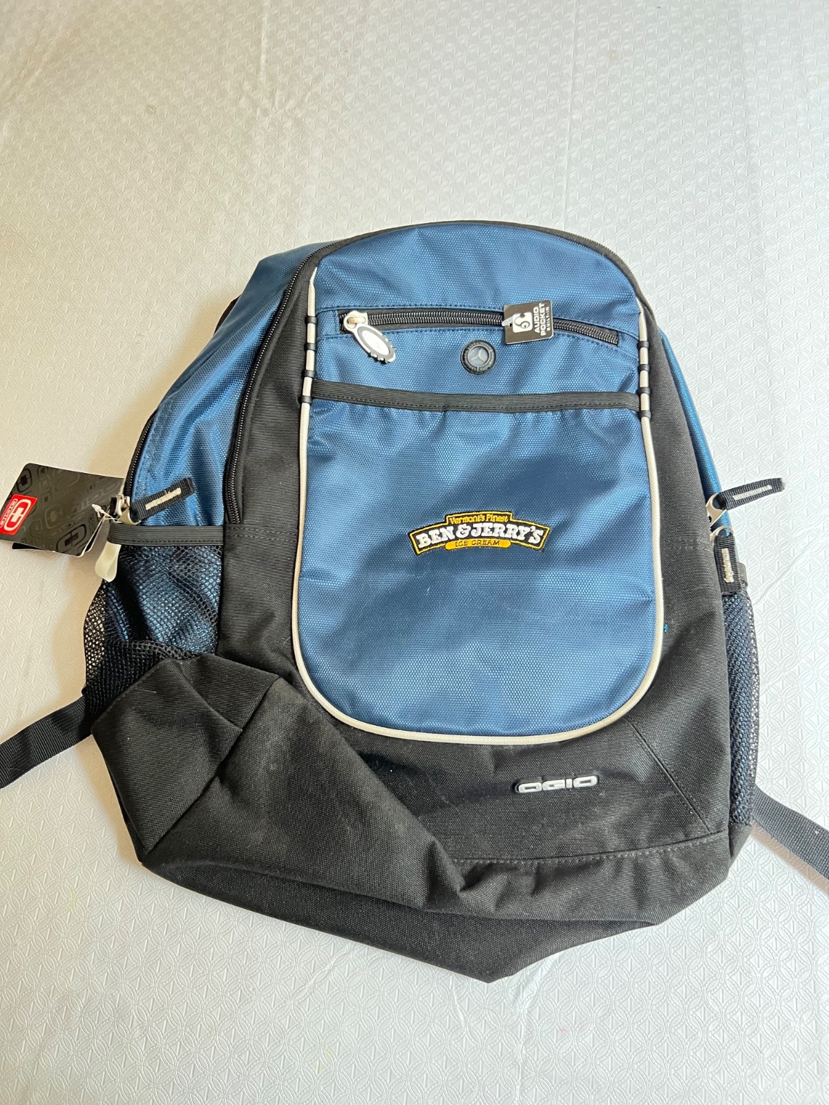NEW OGIO Laptop Backpack Black/Blue 18.5″ x 15″ x 8″ Ben&Jerry’s Ice Cream VT