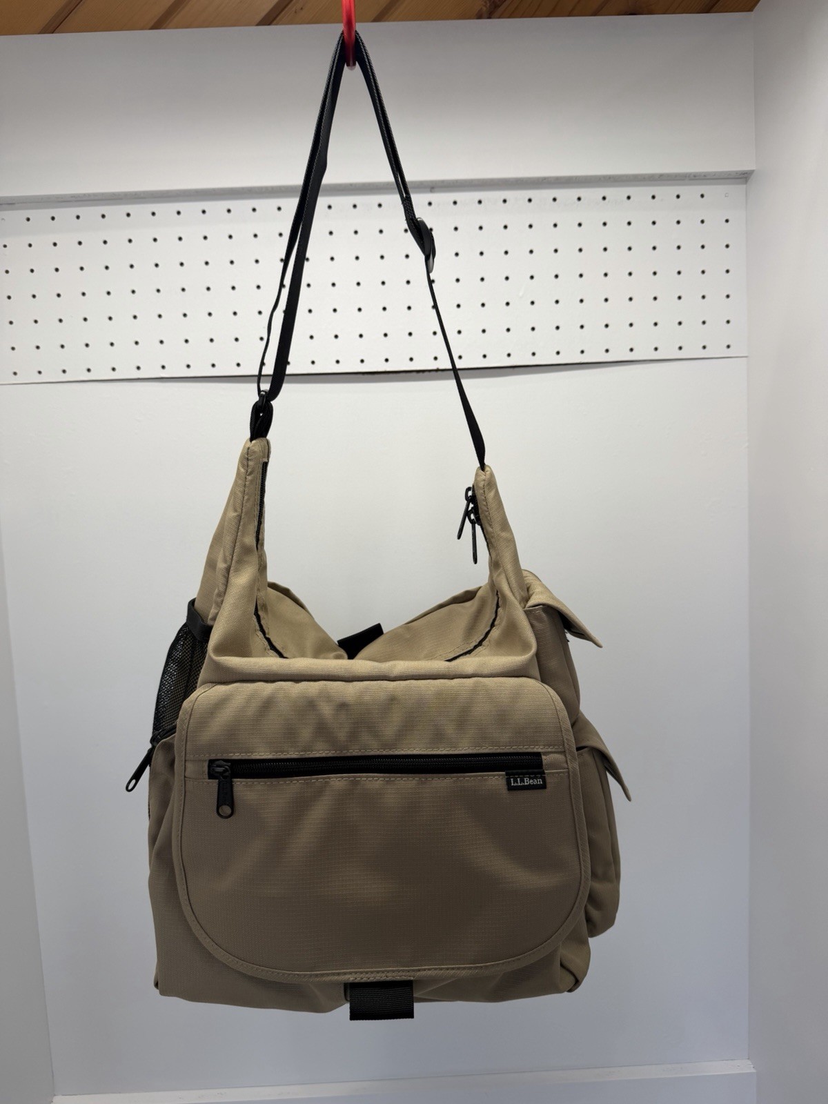 L L Bean Tan Travel Crossbody Messenger Bag LLB#OAKA3
