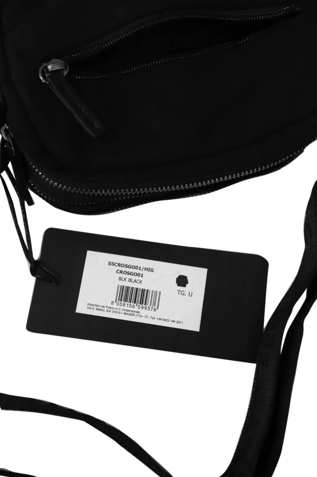 Blauer USA Black Adjustable Shoulder Bag Men New 100% Original