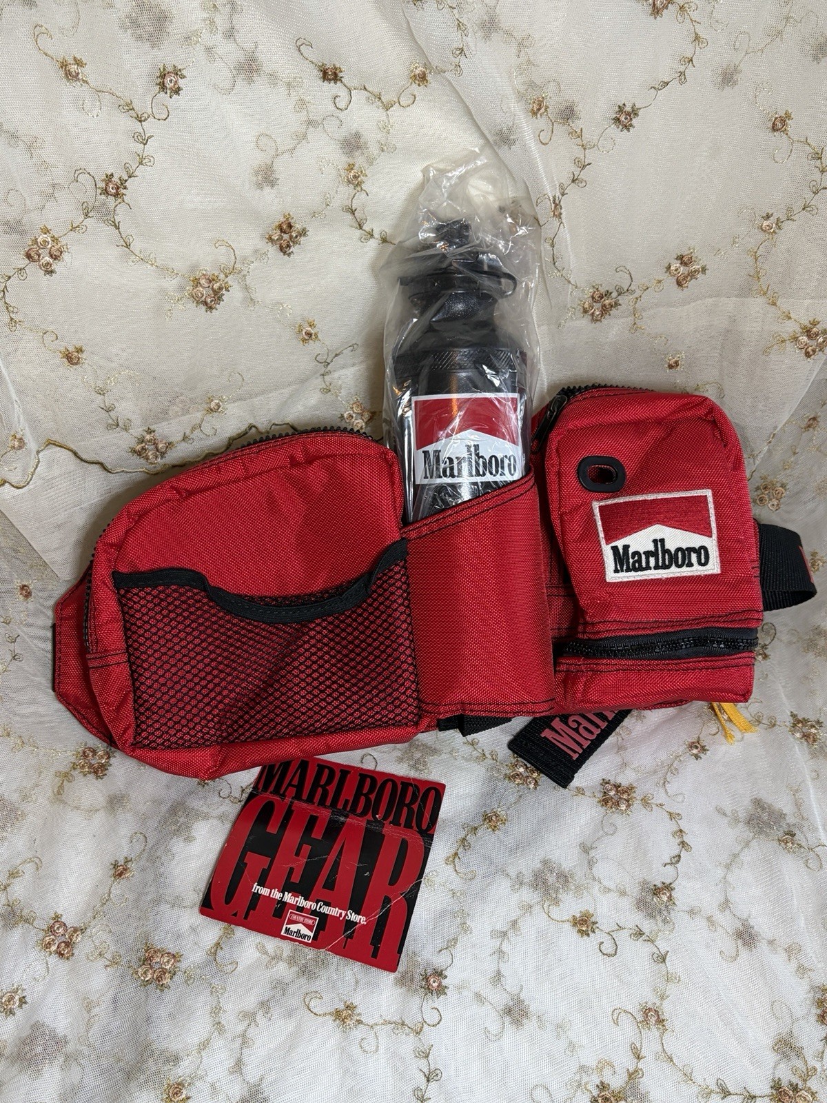 Vintage NEW 90s Marlboro Gear-The Country Store Fanny Pack w/Water Bottle