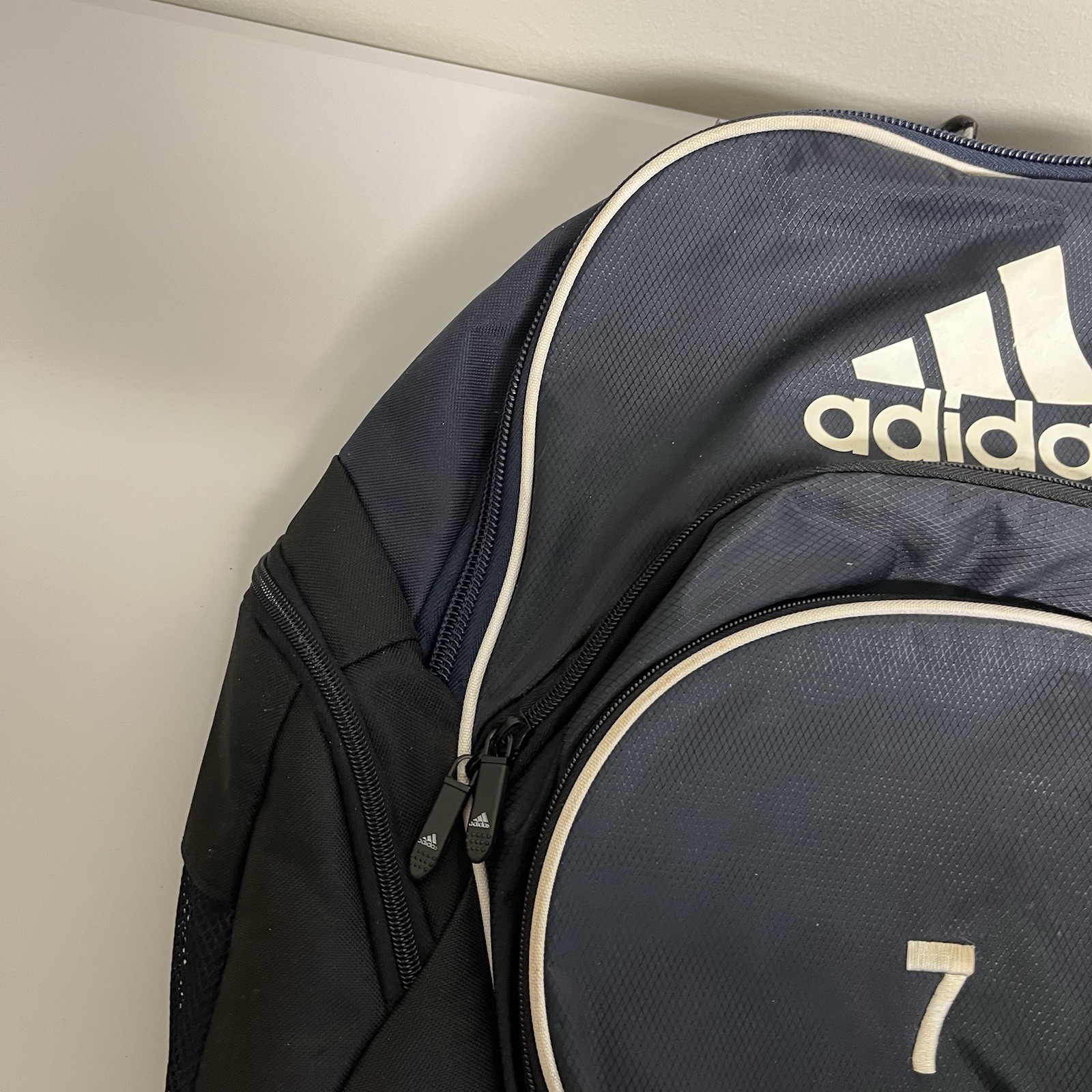 Adidas Load Spring Backpack Bookbag Navy Blue Black Laptop School Travel Bag